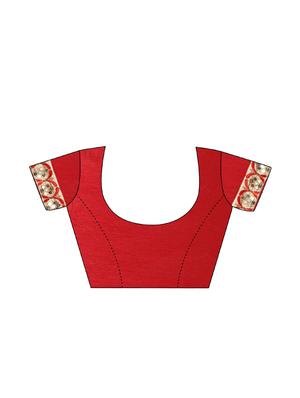 bordered embroidered saree with blouse - 17100490 - Standard Image - 4