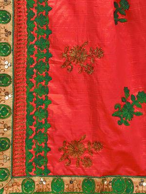 bordered embroidered saree with blouse - 17100513 - Standard Image - 3