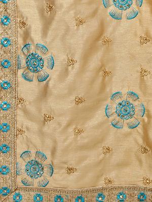 pastel embroidered saree with blouse - 17100532 - Standard Image - 3