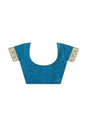 pastel embroidered saree with blouse - 17100532 - Standard Image - 4
