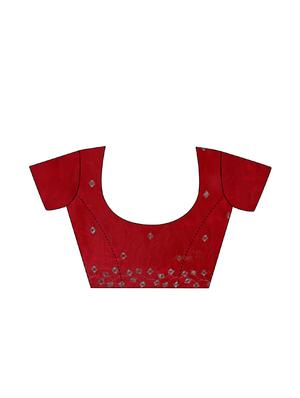 bordered embroidered saree with blouse - 17100533 - Standard Image - 4
