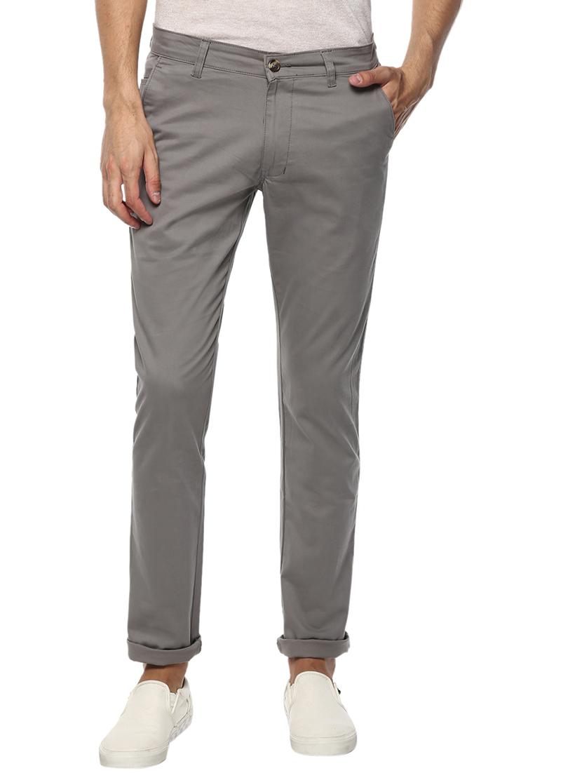 grey solid chinos - 17100730 - Zoom Image - 1