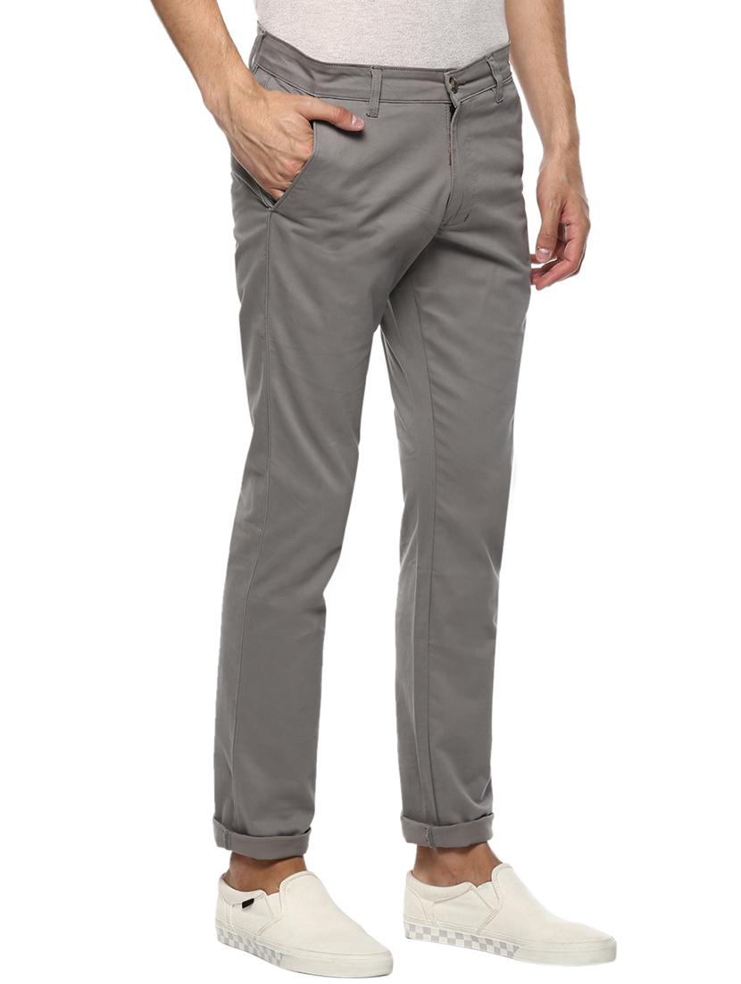 grey solid chinos - 17100730 - Zoom Image - 2