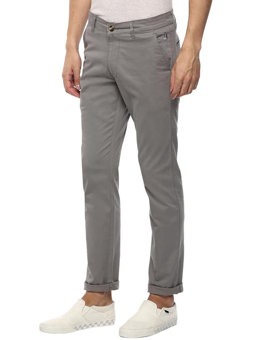 grey solid chinos - 17100730 - Zoom Image - 3