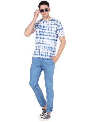 light blue solid chinos - 17100733 - Standard Image - 5