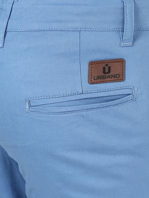 light blue solid chinos - 17100733 - Standard Image - 6