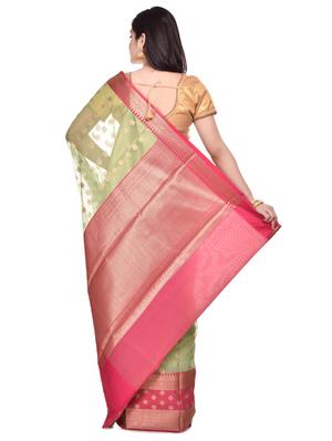 self design banarasi saree with blouse - 17100919 - Standard Image - 2