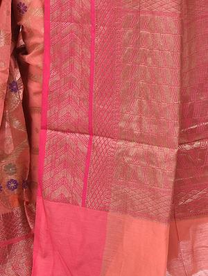 self design banarasi saree with blouse - 17100926 - Standard Image - 3