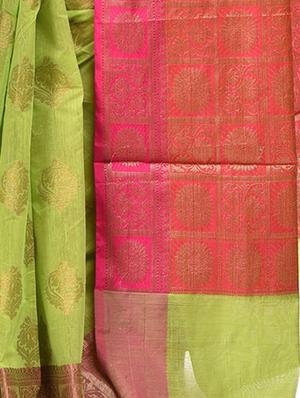 self design banarasi saree with blouse - 17100928 - Standard Image - 3