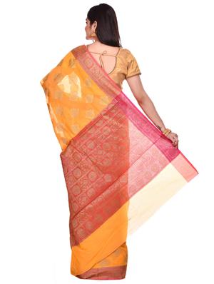 self design banarasi saree with blouse - 17100929 - Standard Image - 2