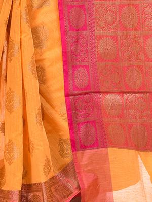 self design banarasi saree with blouse - 17100929 - Standard Image - 3