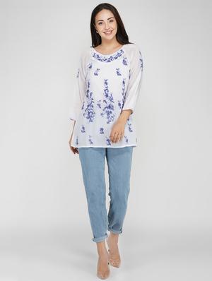 embroidered straight kurti - 17101141 - Standard Image - 4