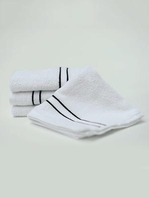 black cording white face towels - 17101267 - Standard Image - 2