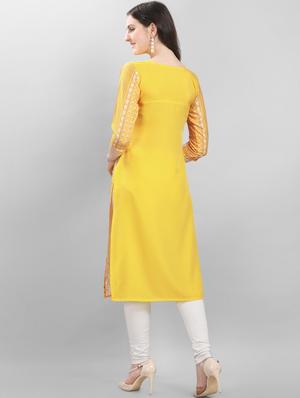 printed straight kurta - 17101278 - Standard Image - 3