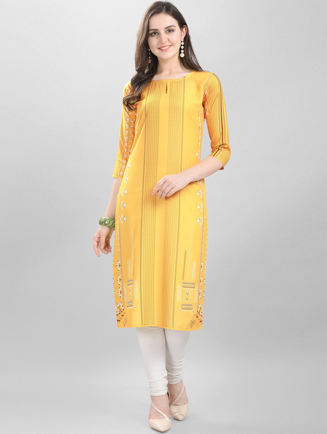 printed straight kurta - 17101278 - Zoom Image - 1