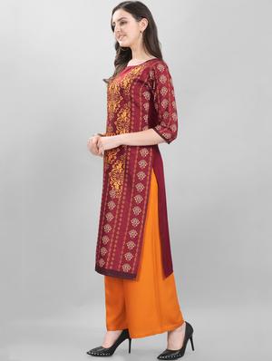 printed straight kurta - 17101306 - Standard Image - 2