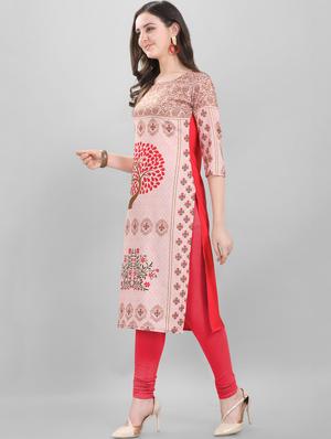 printed straight kurta - 17101310 - Standard Image - 2
