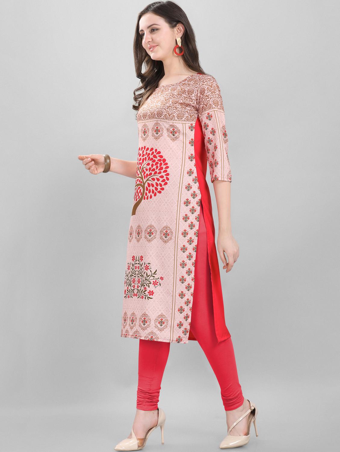 printed straight kurta - 17101310 - Zoom Image - 2