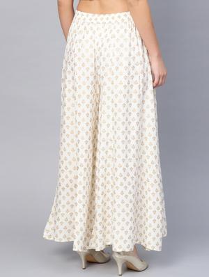 block print flared palazzo - 17101836 - Standard Image - 3