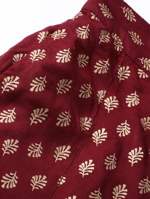 foil print flared palazzo - 17101838 - Standard Image - 6