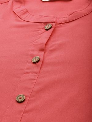solid straight kurta - 17101851 - Standard Image - 4