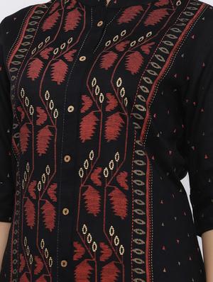 printed a-line kurta - 17101871 - Standard Image - 4