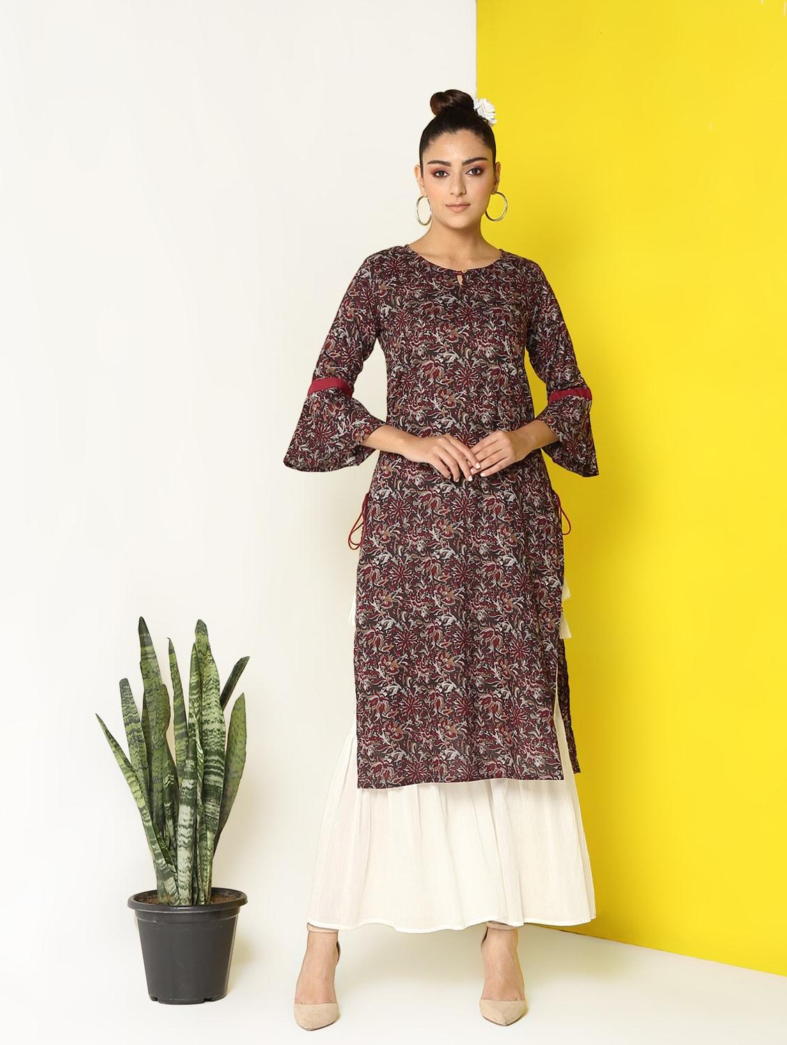 kalamkari straight kurta - 17101916 - Zoom Image - 2