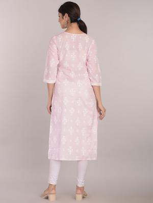 printed straight kurta - 17101980 - Standard Image - 3