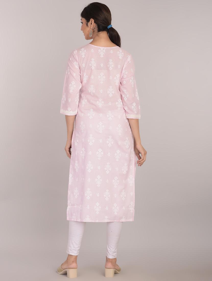 printed straight kurta - 17101980 - Zoom Image - 3