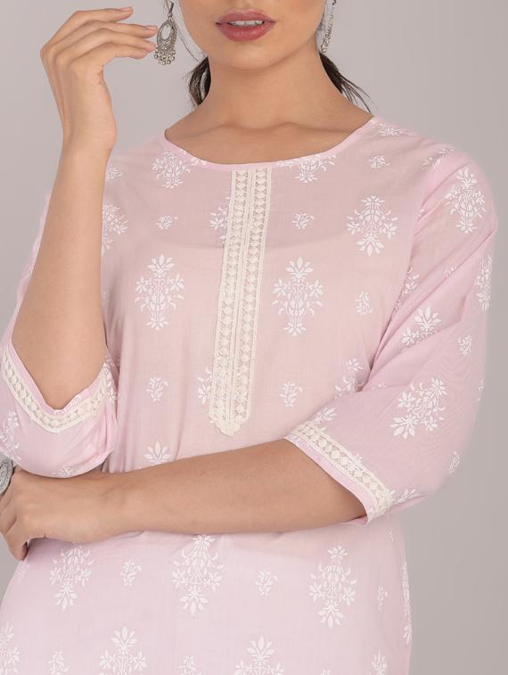 printed straight kurta - 17101980 - Zoom Image - 4