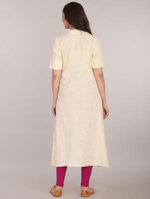 solid a-line kurta - 17101990 - Standard Image - 3