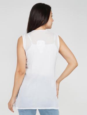 side slit chikankari top - 17102135 - Standard Image - 3