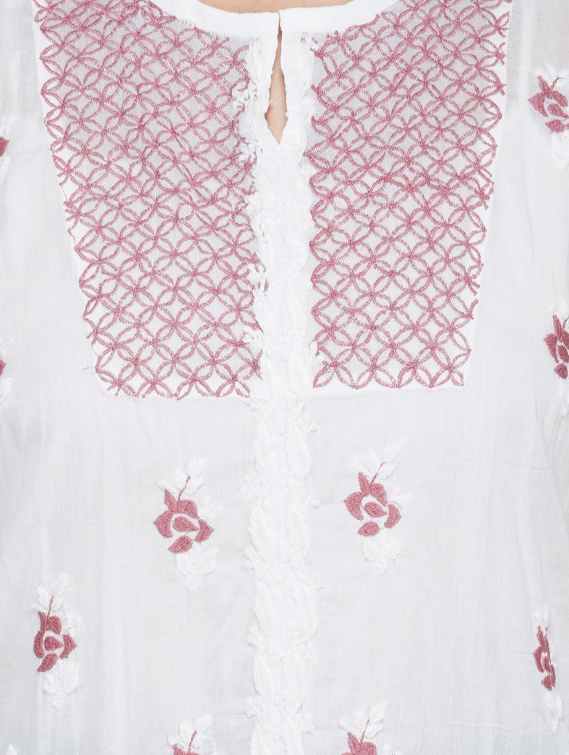 side slit chikankari top - 17102135 - Zoom Image - 6