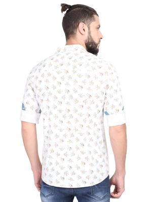 white floral print casual shirt - 17102352 - Standard Image - 3