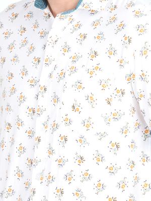 white floral print casual shirt - 17102352 - Standard Image - 5