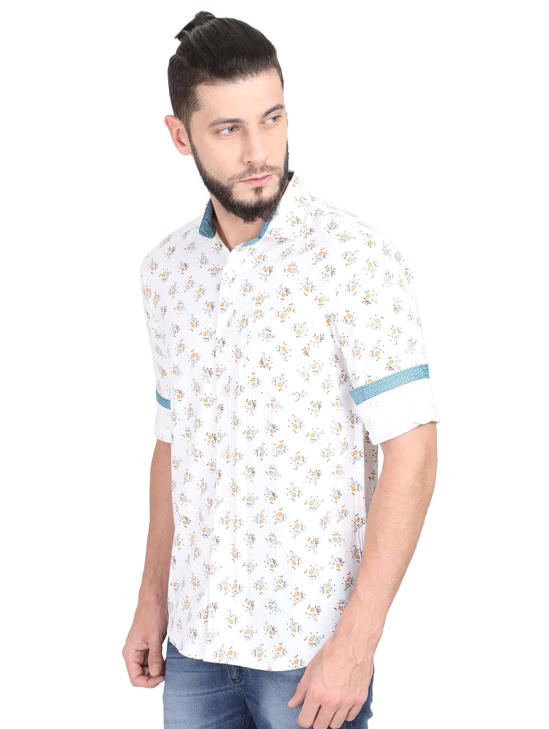 white floral print casual shirt - 17102352 - Zoom Image - 2