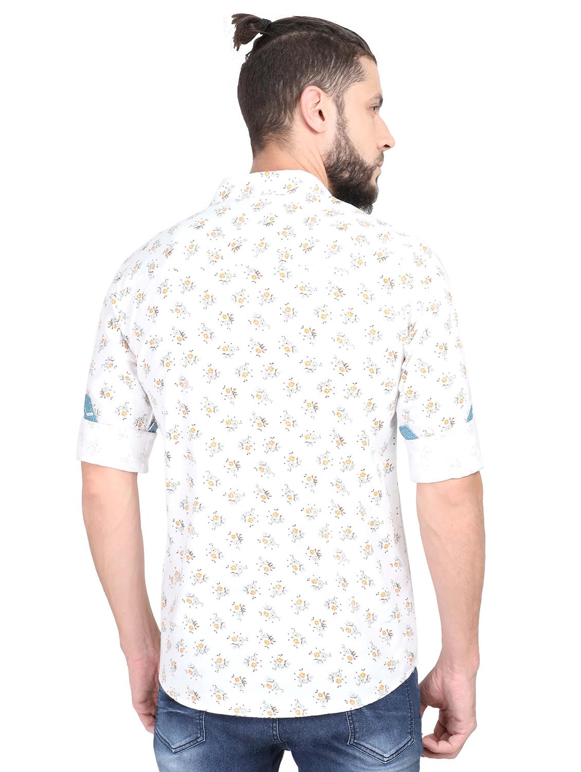 white floral print casual shirt - 17102352 - Zoom Image - 3