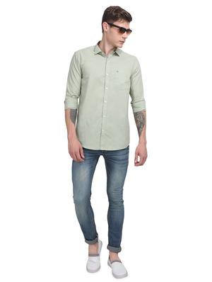 green solid casual shirt - 17102363 - Standard Image - 4
