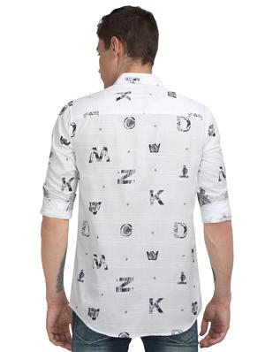 white printed casual shirt - 17102366 - Standard Image - 3