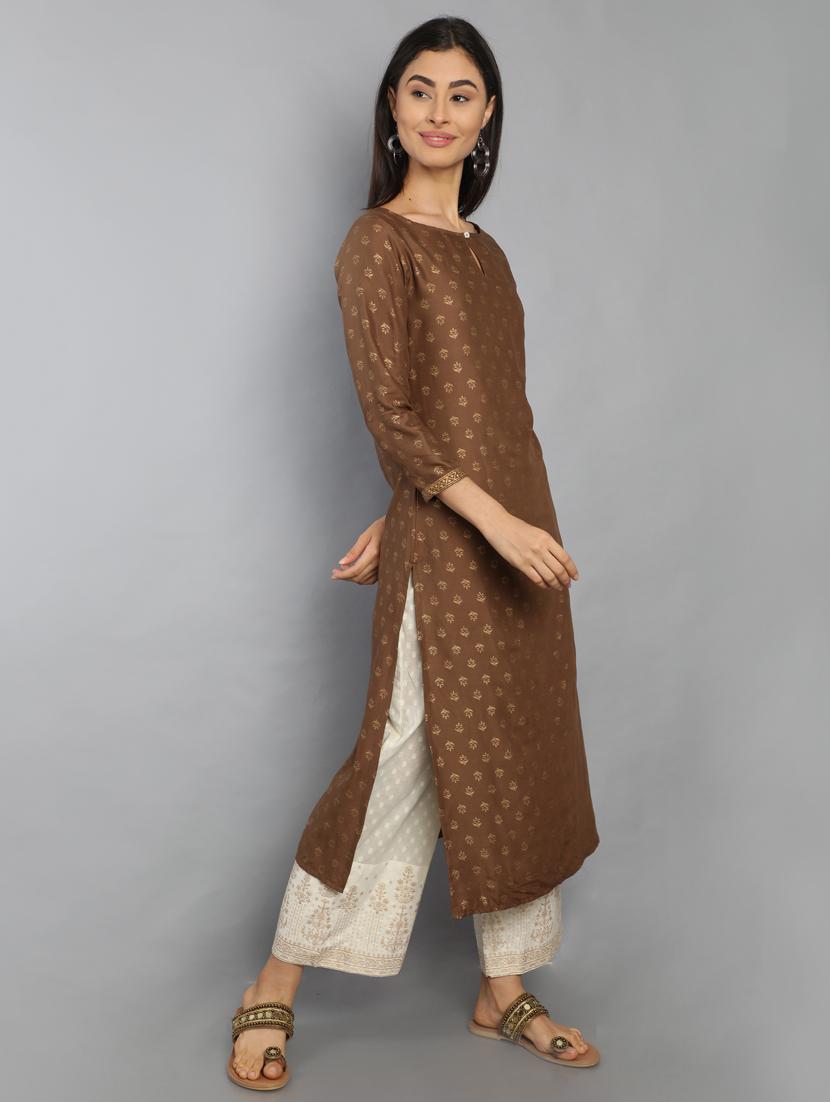 solid kurta palazzo set - 17102400 - Zoom Image - 2