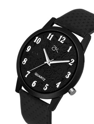 adk~ad-10ablack color analog watch for men - 17102435 - Standard Image - 2