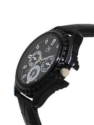 adk~ad-04ablack color analog watch for men - 17102441 - Standard Image - 2