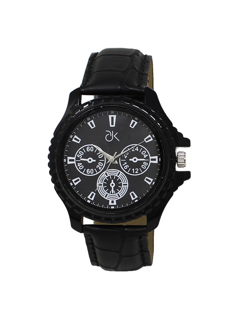 adk~ad-04ablack color analog watch for men - 17102441 - Zoom Image - 1