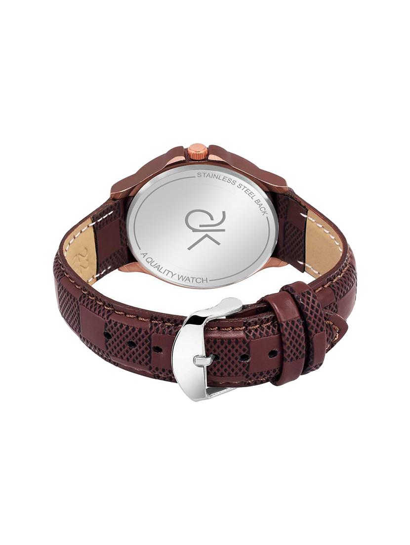 adk~jg-02abrown color analog watch for men - 17102447 - Zoom Image - 3