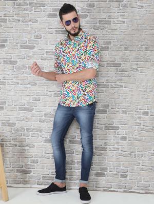 multi colored printed casual shirt - 17102453 - Standard Image - 4