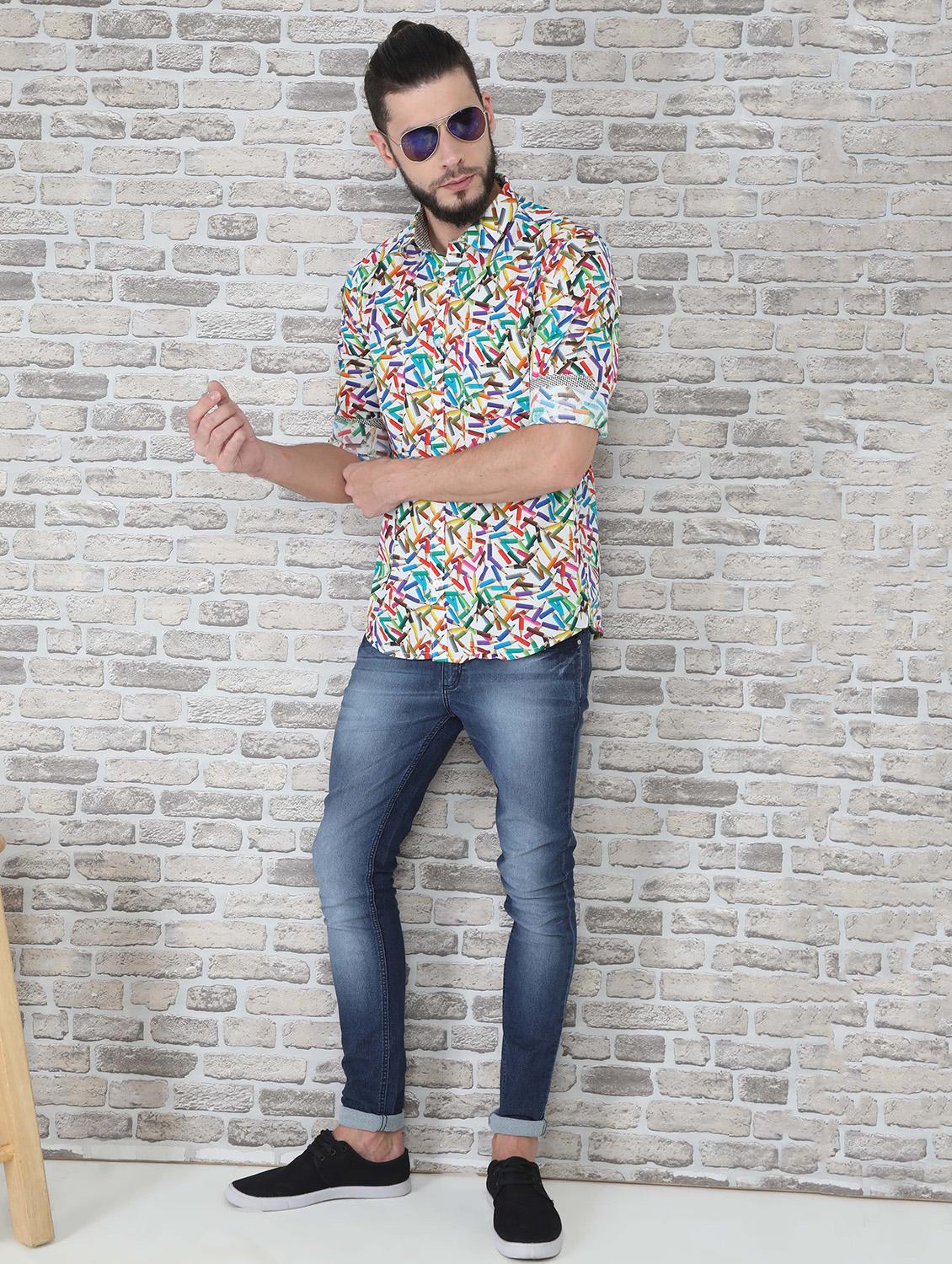 multi colored printed casual shirt - 17102453 - Zoom Image - 4