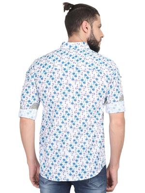 white floral print casual shirt - 17102455 - Standard Image - 3