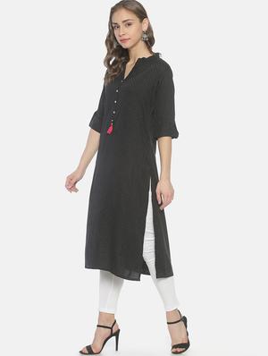 printed straight kurta - 17102494 - Standard Image - 2