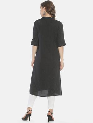printed straight kurta - 17102494 - Standard Image - 3