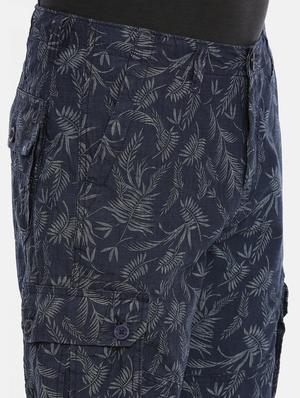 navy blue tropical print bermuda shorts - 17102565 - Standard Image - 5